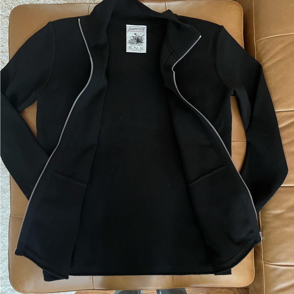 SNS S.N.S Herning Wool Sweater Jacket Full Zip Small